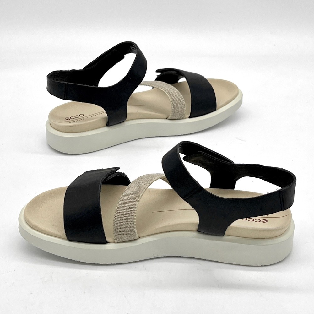 Ecco Women's sz 5-5.5 US 36 EU Flowt Band Sandal Black 2-Strap New $129 - Picture 4 of 14